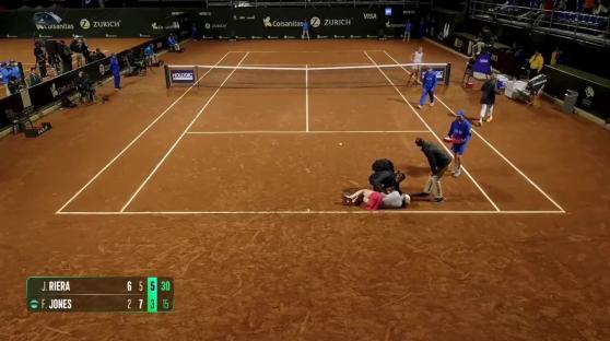 ‘Heart worked a little hard’ – Brit tennis ace who collapsed and left court in wheelchair breaks silence on scary scenes