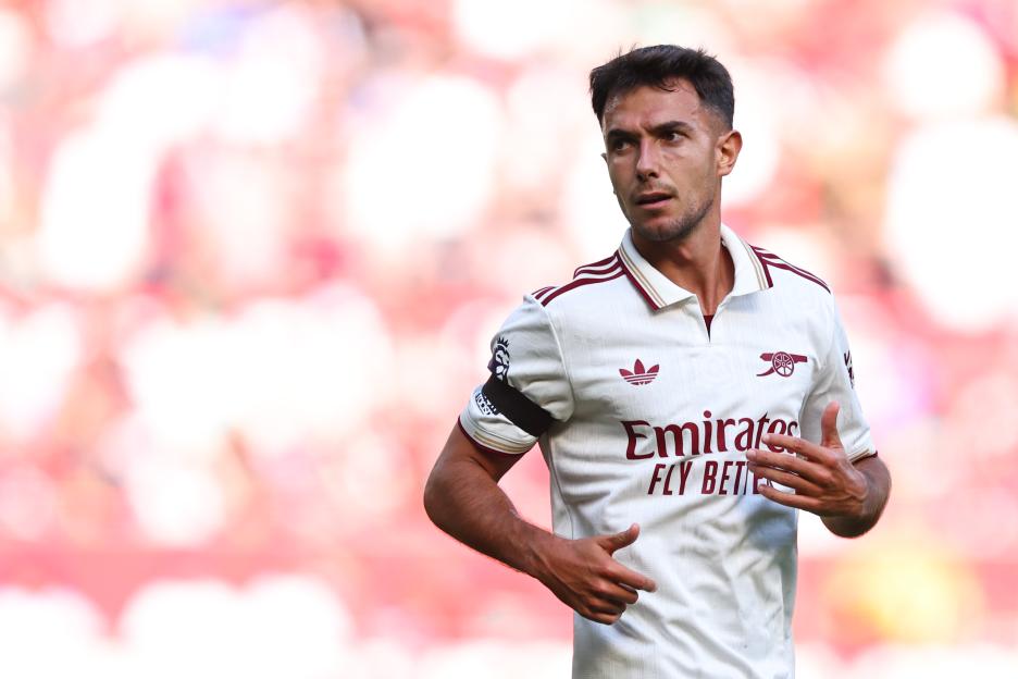 Martin Zubimendi in Arsenal jersey.