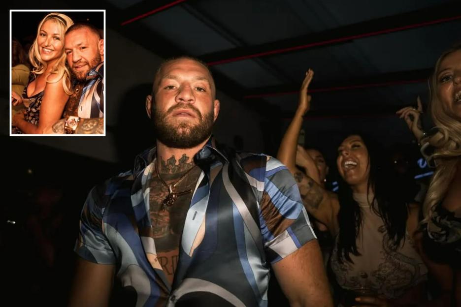Conor McGregor spotted cosying up to ANOTHER mystery woman in nightclub birthday bash days before beach snog