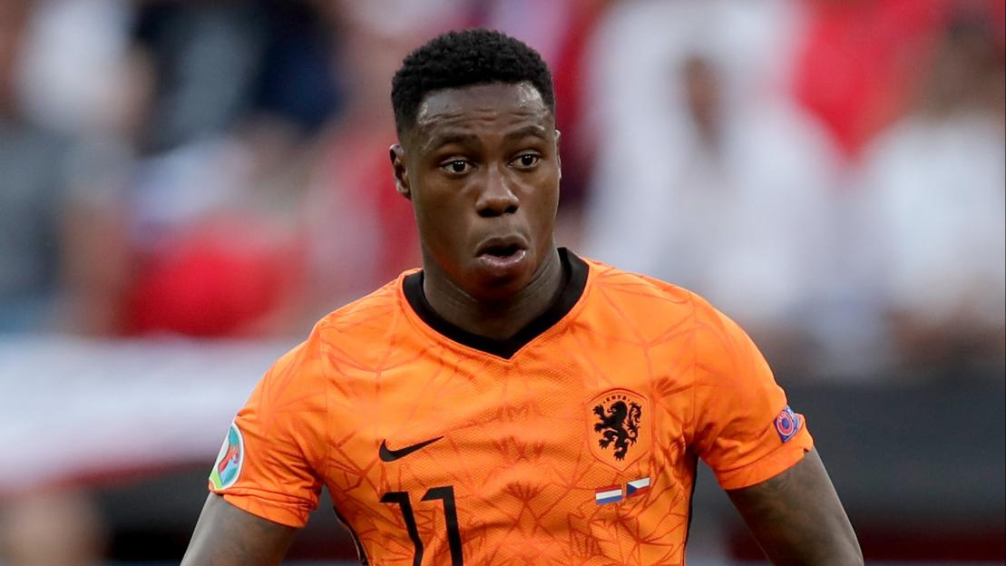 Quincy Promes of Holland during the EURO match.