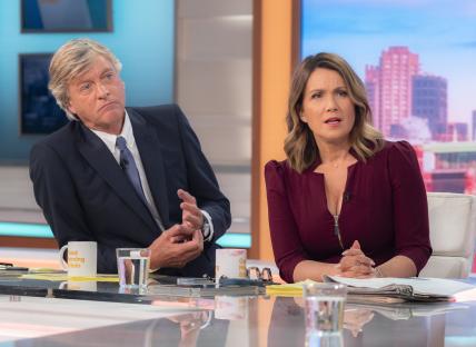 Richard Madeley and Susanna Reid on the set of Good Morning Britain.