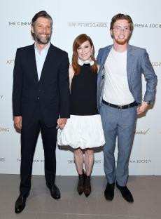 Julianne Moore with her husband and son at the