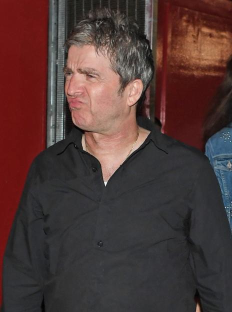 Noel Gallagher making a face after leaving Chiltern Firehouse.