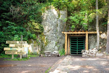 Entrance to the Gluszyca underground city, Osowka complex.