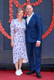 Lawrence and Alice Dallaglio at the National Portrait Gallery reopening.