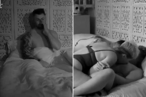 Watch the moment overwhelmed husband wipes away tears after partner romps with another woman in Open House threesome