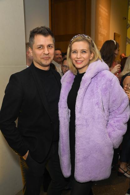 Pasha Kovalev and Rachel Riley at the "Clueless: The Musical" press night after-party.
