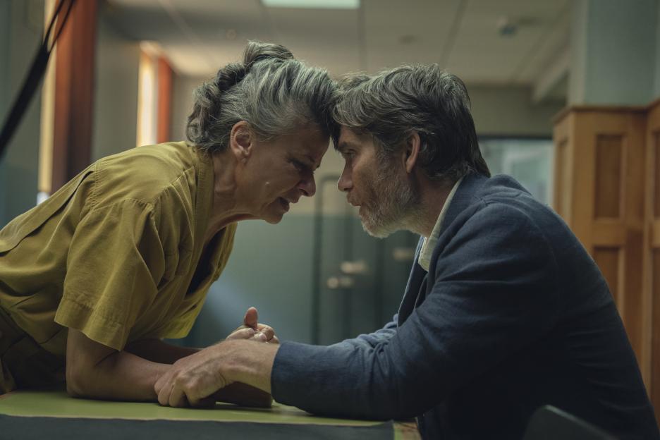 Tracey Ullman as Amanda and Cillian Murphy as Steve in Stanton Wood.