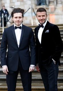 Brooklyn and David Beckham at the Our Planet premiere.