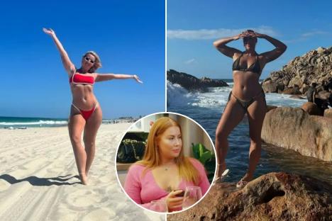 MAFS star Polly shows off incredible four stone weight loss as she strips off to a bikini in Australia