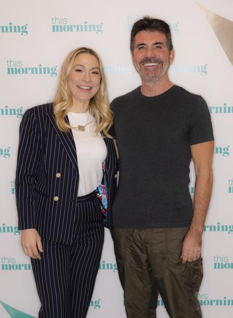 Lucy Spraggan and Simon Cowell on the set of This Morning.