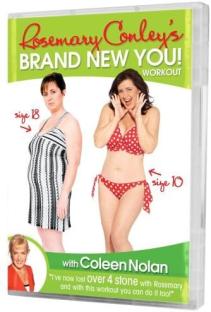 Coleen Nolan's Rosemary Conley's Brand New You! workout DVD. Before and after images show weight loss.