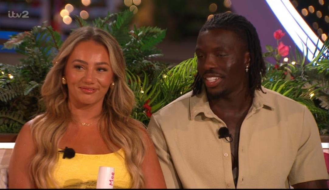 Meg and Dejon on Love Island Aftersun.