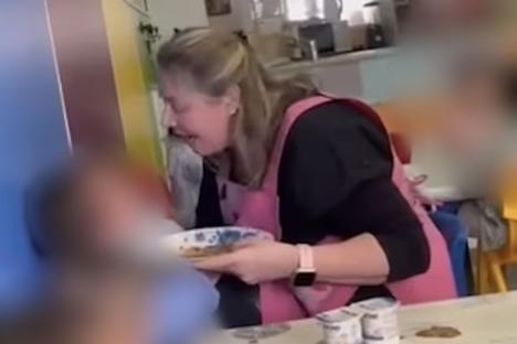 Horror vid shows nursery staff smash child’s head against wall as ex-teacher reveals abuse from choking to force-feeding