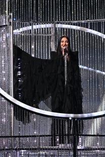 Yuval Raphael performing at Eurovision.