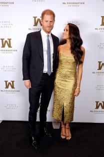 Prince Harry and Meghan Markle at the Ms. Foundation Women of Vision Awards.