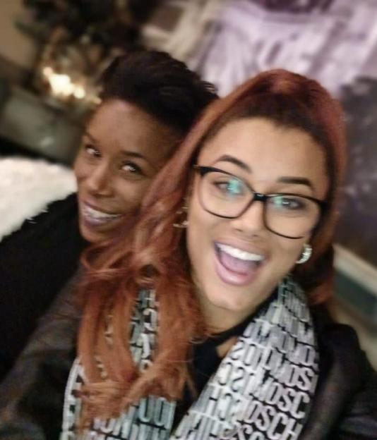 Chanita and her mother smiling for a photo.