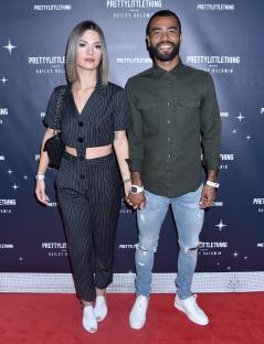 Ashley Cole and Sharon Canu at a PrettyLittleThing event.