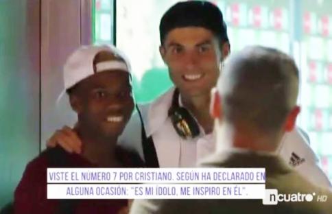 Charly Musonda meets Cristiano Ronaldo.