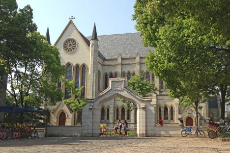 A church in Thames Town, Shanghai, China.