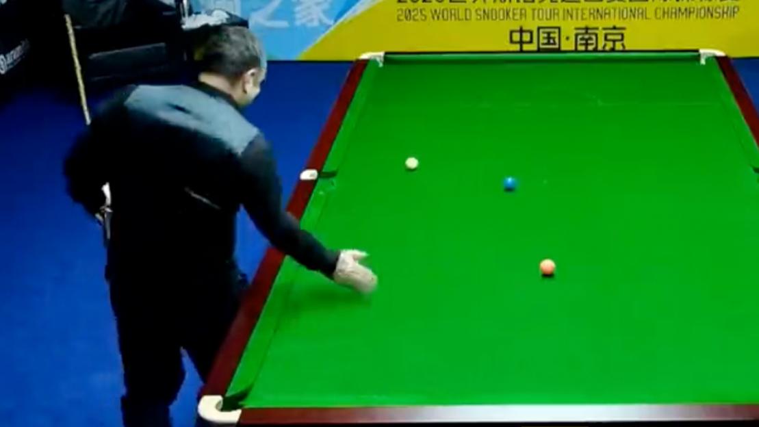 Snooker Star's Fiery Moment: Watch as He SLAPS Black Ball to Conclude International Championship Frame!