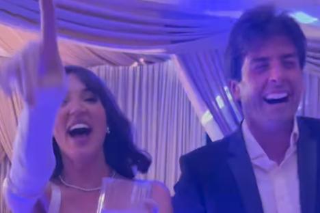 Shameless James Argent dances with pal Megan McKenna at her wedding after assault arrest