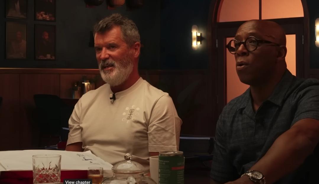 Roy Keane and Patrick Vieira in conversation.