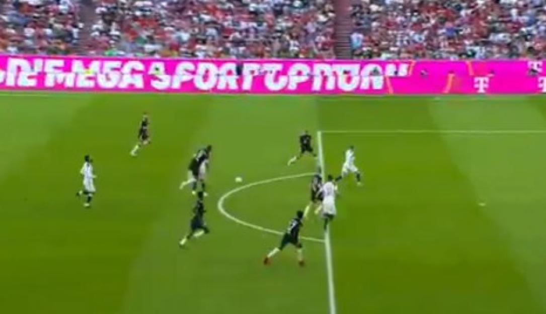 Soccer players on a field.