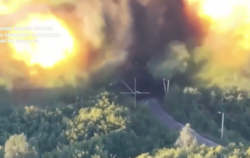 Watch moment bridges blow up in massive explosions after Ukrainian drones trigger MINES attached to them