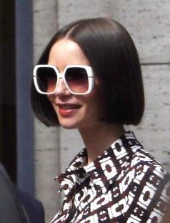 Lily Collins on the set of Emily in Paris in Rome.