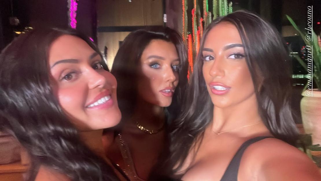 Three women at a party.