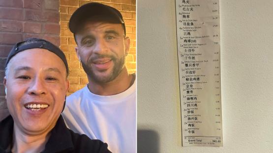 Kyle Walker racks up £340 Chinese takeaway order including £105 on crispy duck as Man City star enjoys holidays