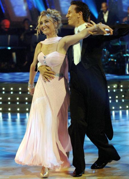 Fiona Philips and her dance partner Brendon Cole performing during the first show of Strictly Come Dancing.