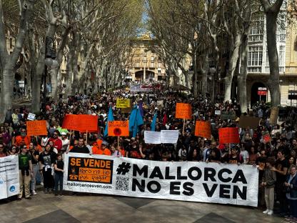 Protest in Palma, Majorca against housing shortages.