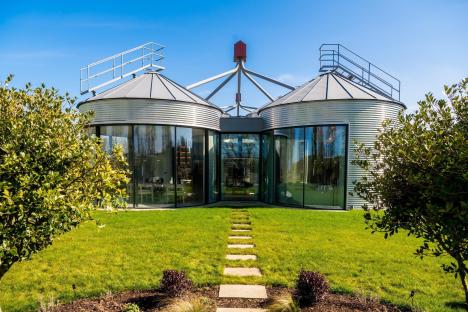 Four-bedroom home converted from grain silos.