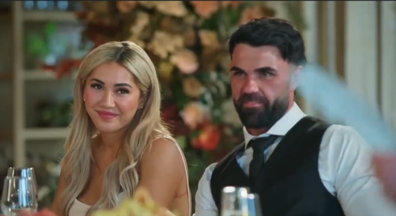 Adrian and Awhina from MAFS Australia at their wedding reception.