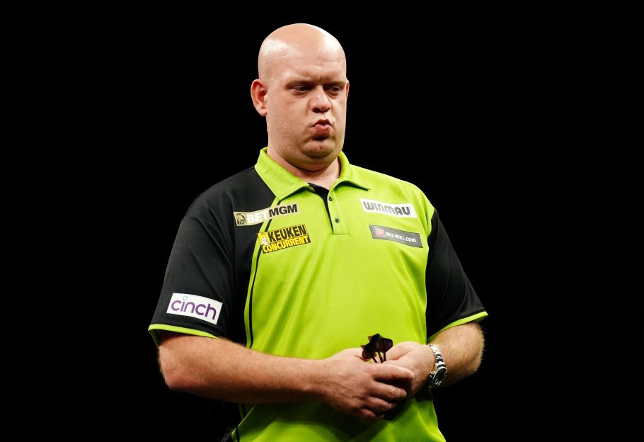 Michael van Gerwen at the BetMGM Premier League.