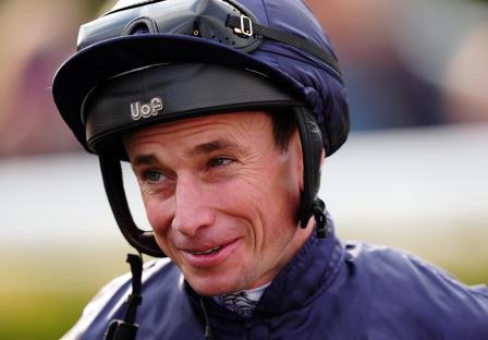 Jockey Ryan Moore at Southwell Racecourse.