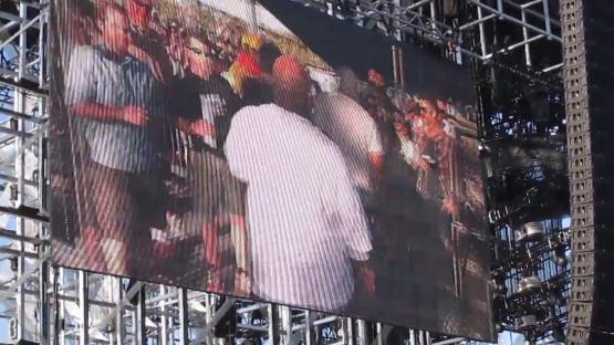 CeeLo Green leaving the Coachella stage.