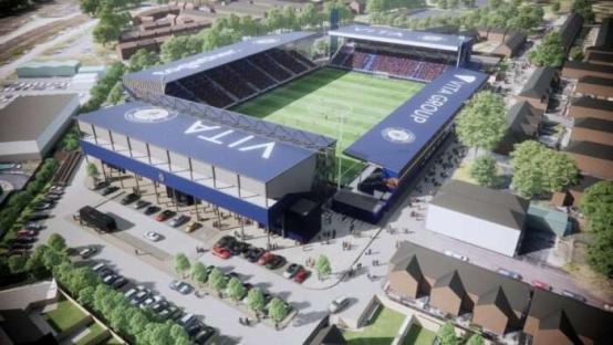 Illustration of Stockport County stadium.