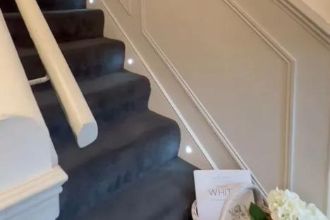 I was tired of my boring stairs so I did them up myself using Dunelm and The Range bargains – it cost me just £50