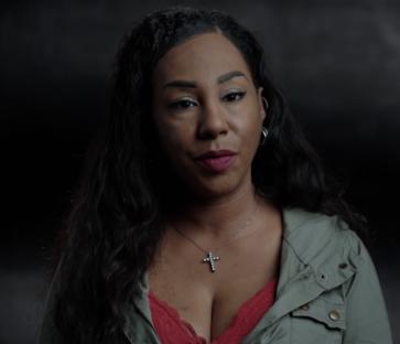 Adria English, alleged Combs victim, in a still from UNTOLD: Diddy.