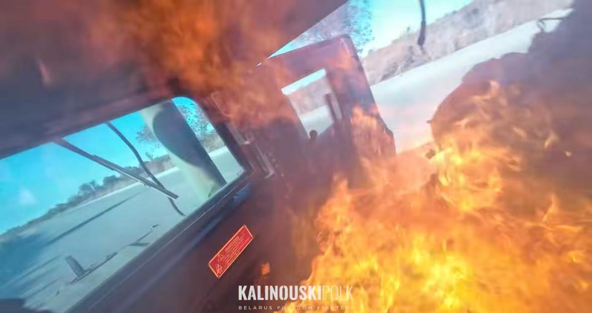 Heart-Stopping Escape: Ukrainian Soldiers Leap from Flaming Humvee Following Drone Attack