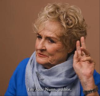 Judy Nunn, author, speaking.