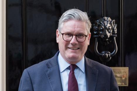 Keir Starmer, British Prime Minister, outside 10 Downing Street.
