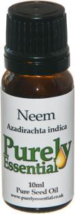 10ml bottle of Purely Essential Neem pure seed oil.