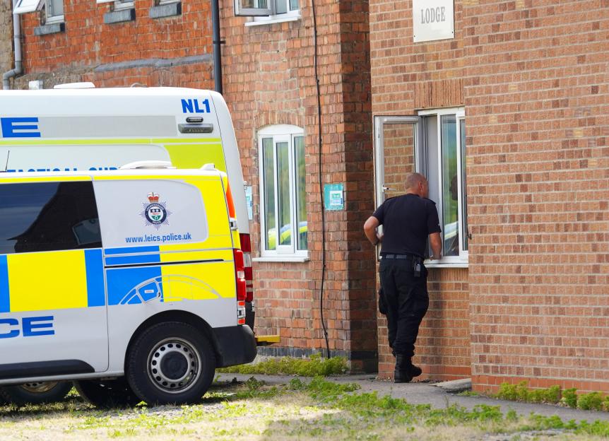 Police officer at Stathern Lodge.