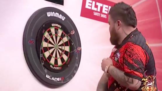 ‘There’s no excuses but my head is fried’ – Moment Michael Smith BREAKS dartboard in anger as he issues public apology