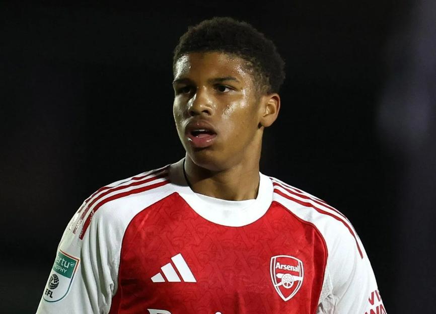 Andre Harriman-Annous of Arsenal U21's looking on.