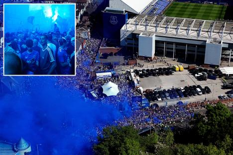 Emotional Everton fans pack streets as they come together to say goodbye to Goodison Park after 133 years